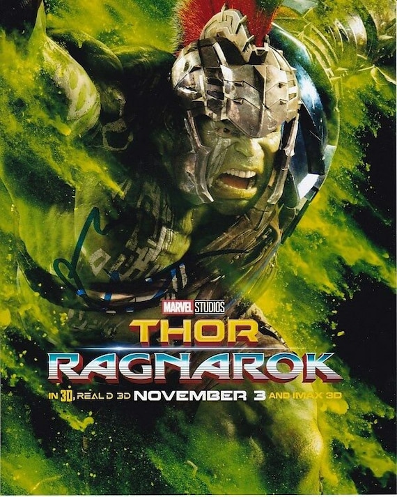 Mark Ruffalo Signed Thor Ragnarok the Hulk Photo W/ Hologram Coa