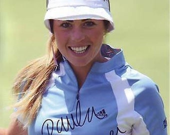 Paula creamer signed lpga golf photo w/ hologram coa