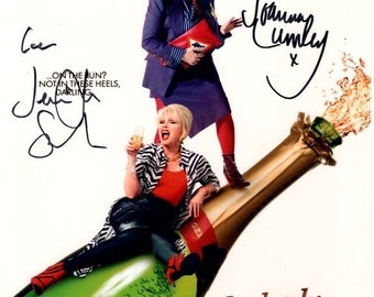 Jennifer Saunders et Joanna Lumley ont signé 8x10 Absolutely Fabulous photo w / hologram COA