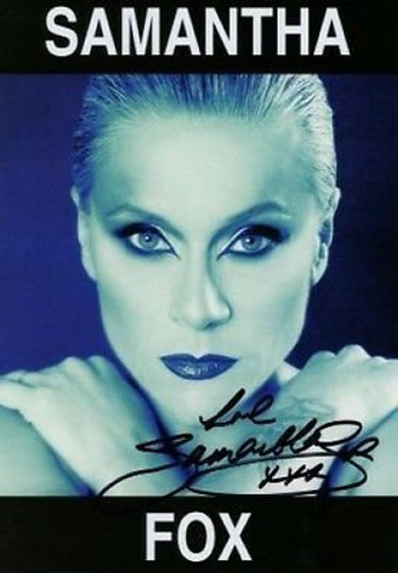 Samantha Fox Signed Beautiful And Sexy Photo W Hologram Coa Etsy