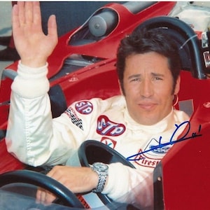 Mario Andretti signed 8x10 indy photo w/ hologram coa