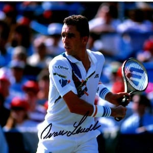 Ivan lendl signed tennis photo w/ hologram coa