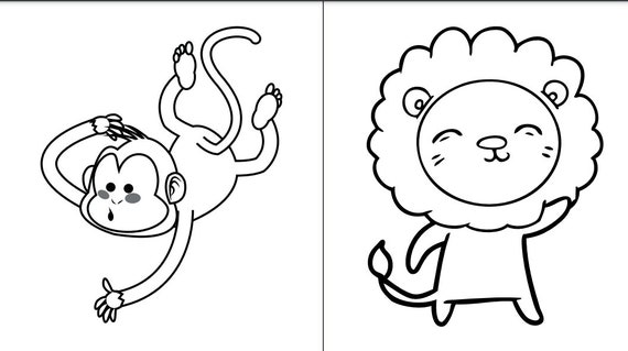 Printable Zoo Animals Coloring Pages for Kids - Etsy Printable Zoo Animals Coloring Pages for Kids - Etsy