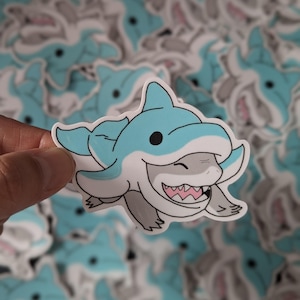 Jeff the land shark Dolphin Sticker
