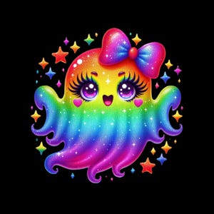 Süßer Geist Png Bundle, Kawaii gruselige Designs, Halloween Clipart, digitaler Download, Geister Sublimation, grafische Ressourcen für das Handwerk