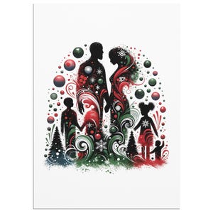 Festive Family Christmas Art Print: Holiday Wall Decor (Digital Download)