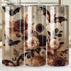 Floral Bat Art Print: Spooky Goth Halloween Decor (Digital Download)