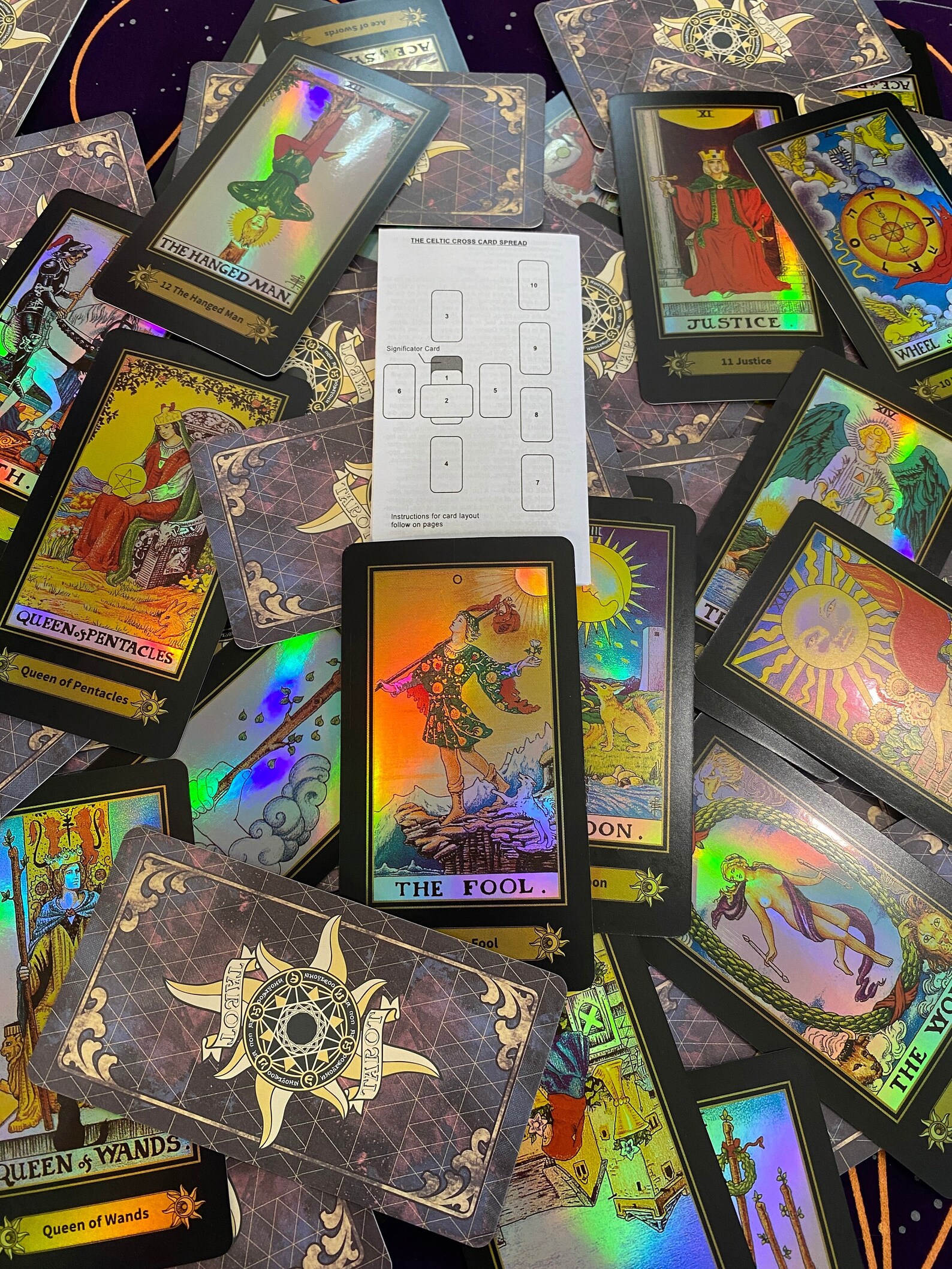 Beginner Tarot Decks Holographic Tarot Cards Tarot Deck for Etsy