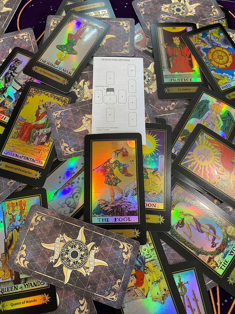 Beginner Tarot Decks Holographic Tarot Cards Tarot Deck for Etsy