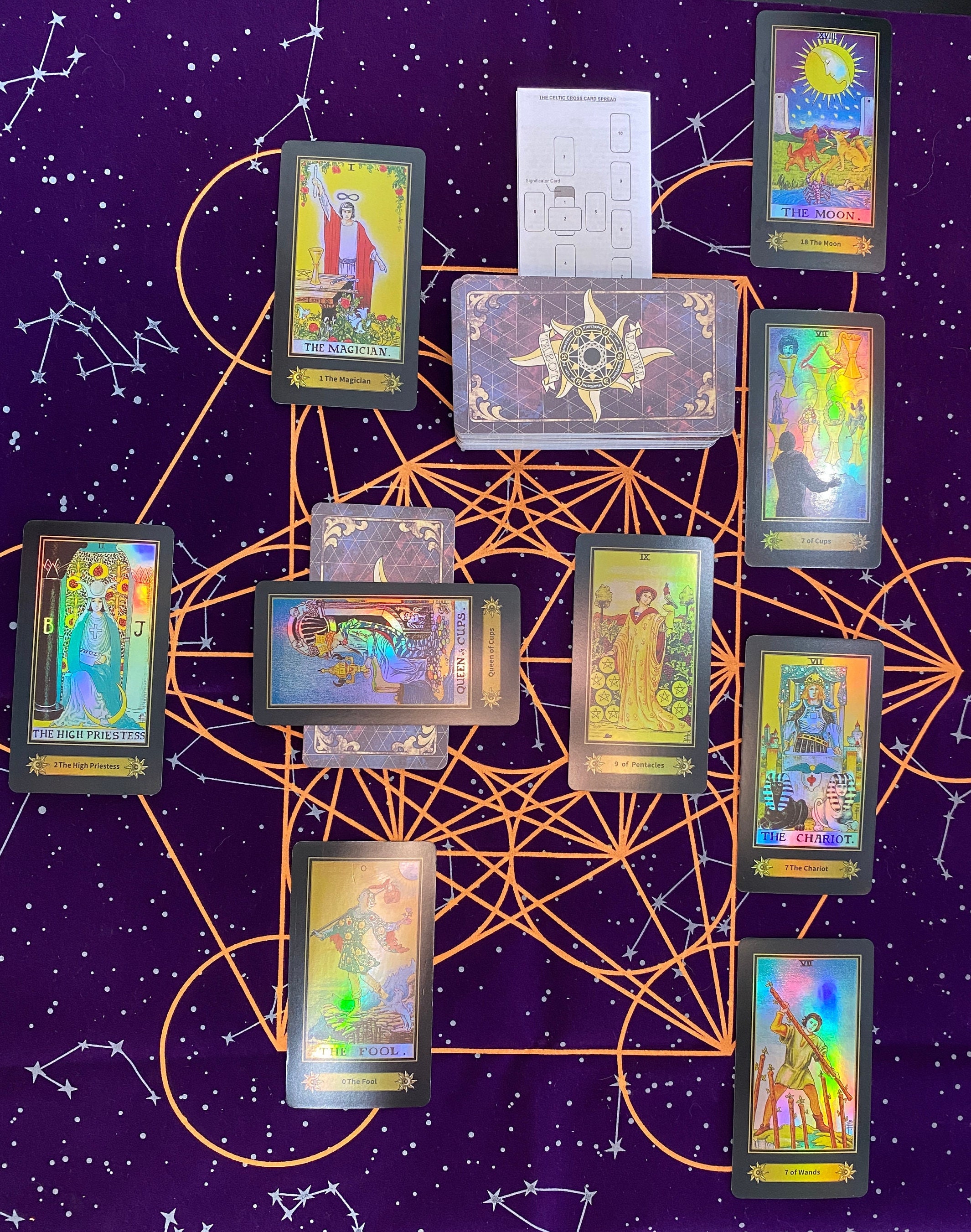 Jeu de Tarot holographique pour débutant – Le Temple Yogi