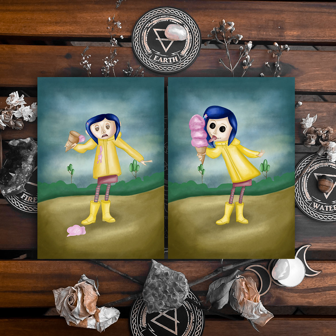 Coraline Boring Blue Boy Art Print Boring Blue Boy Painting Etsy UK
