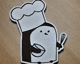 Chef Penguin Magnet | Engraved Wooden Magnet - Penguin Gift - Penguin Lovers Magnet, Unique Fridge Magnet