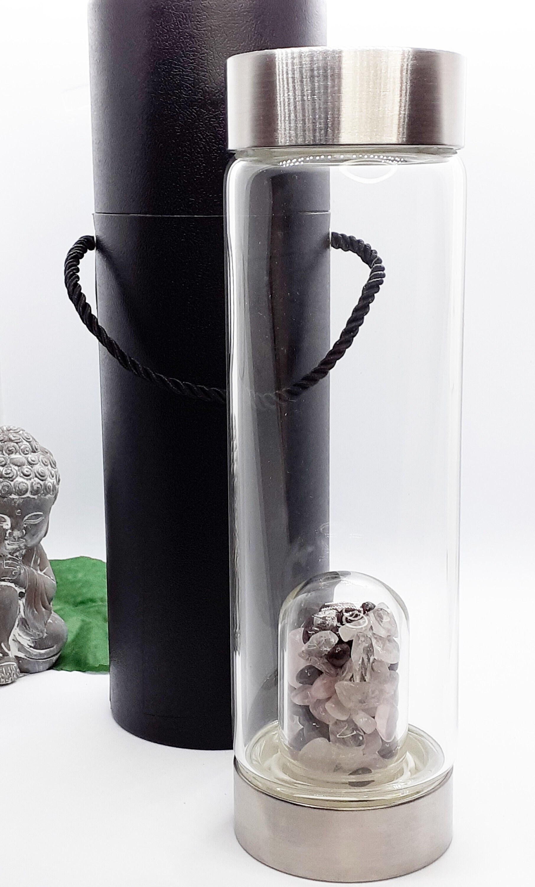 Bouteille Energisante Améthyste - Tourmaline Cristal de Roche