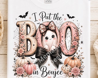 I Put the BOO in Boujee PNG | Pastel Halloween Ghost Clipart (Digital Download)