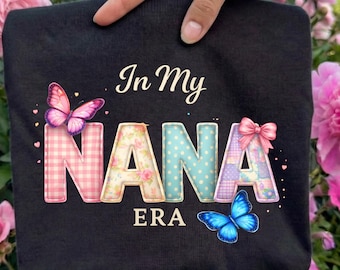 Nana Era Pastel Butterfly PNG, Sublimation Clipart (Digital Download)