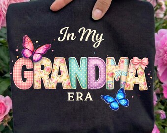 Grandma Era Pastel Butterfly PNG, Sublimation Clipart (Digital Download)