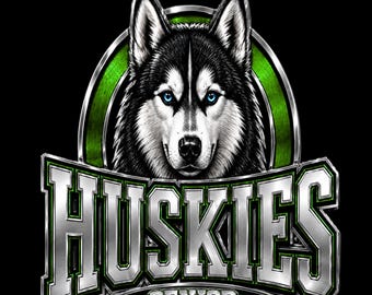 Custom Huskies Mascot PNG | Lunch Lady Teacher Bus Driver School Staff Senior Parent Grandparent Shirt Design