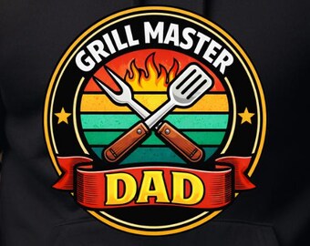 Grill Master Dad PNG | BBQ Cookout Shirt Design (Instant Download)