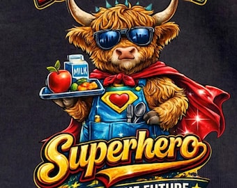 Imagen PNG de superhéroe del equipo de almuerzo, gráfico de agradecimiento al personal de la cafetería (descarga digital)