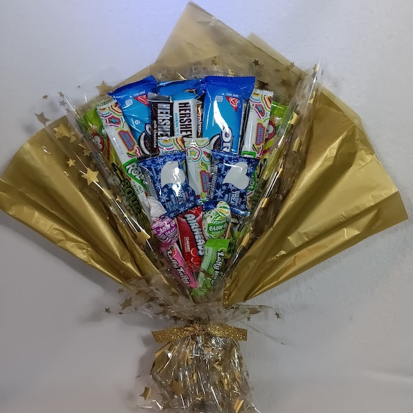 Dance Recital or Cheer Candy Bouquet, Custom Candy and Snack Bouquet, Unique Gift for Him or Her, Valentine Day Bouquet