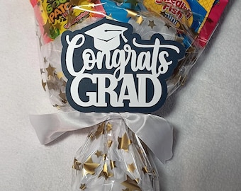 Full Sized Candy Graduation Bouquet, Candy and Snack Bouquet, Unique Gift for Him or Her, Special Occasion Bouquet