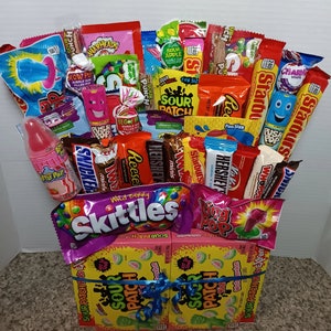 Full Size Candy and Snack Bouquet, Happy Birthday, Unique Gift for Him or Her,Candy Lover Gift Valentine Bouquet,Peanut Butter Lover Gift image 1