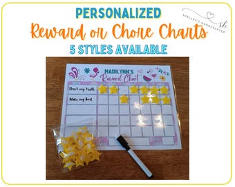 Personalized Reward Chart for Kids, Behavior Management, Chore Chart, Behavior Tracker, Children Behavior Chart, Home, Classroom