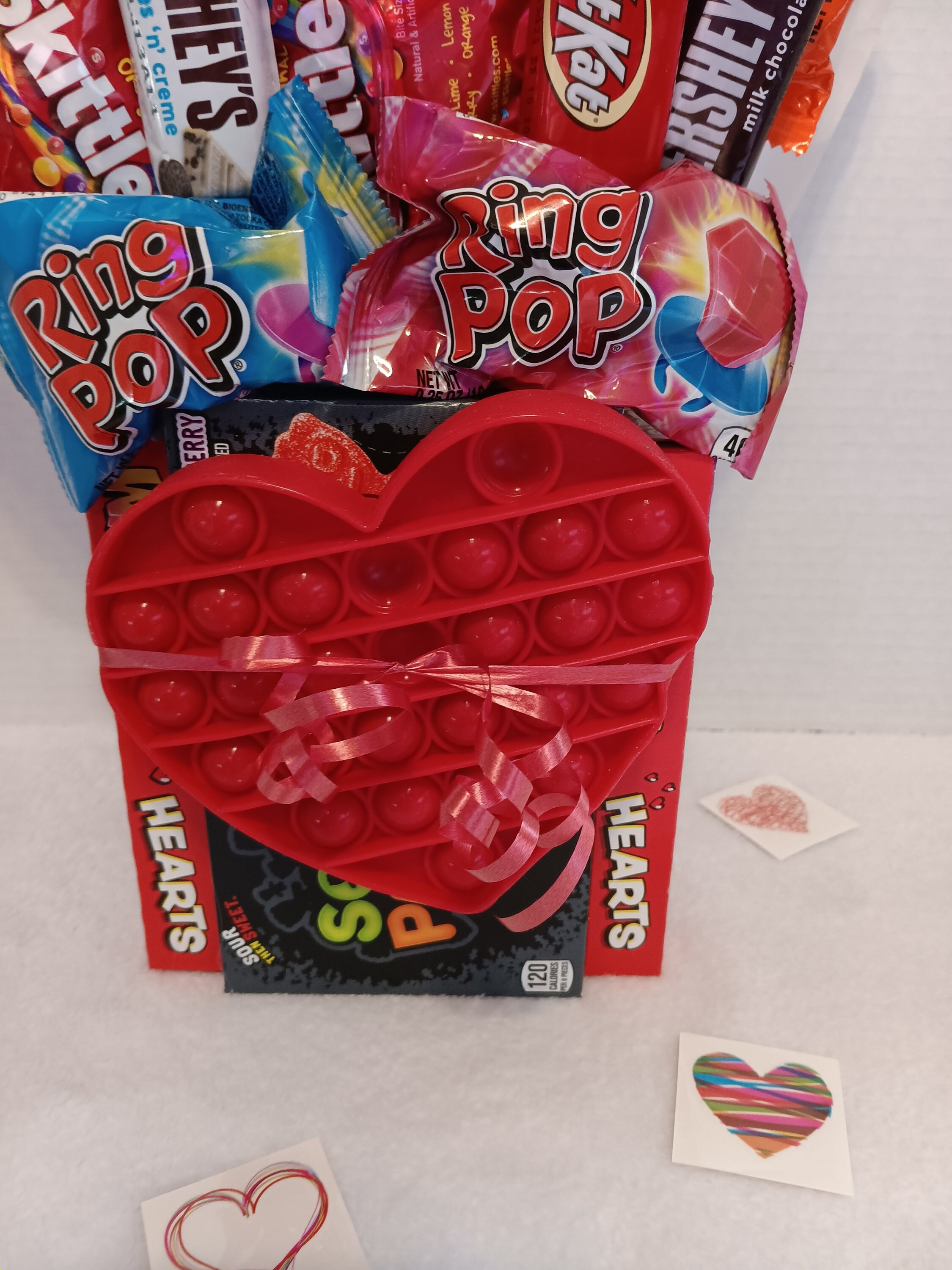 Valentine's Day Gift Basket for Child or Grandchild, Toy and Candy
