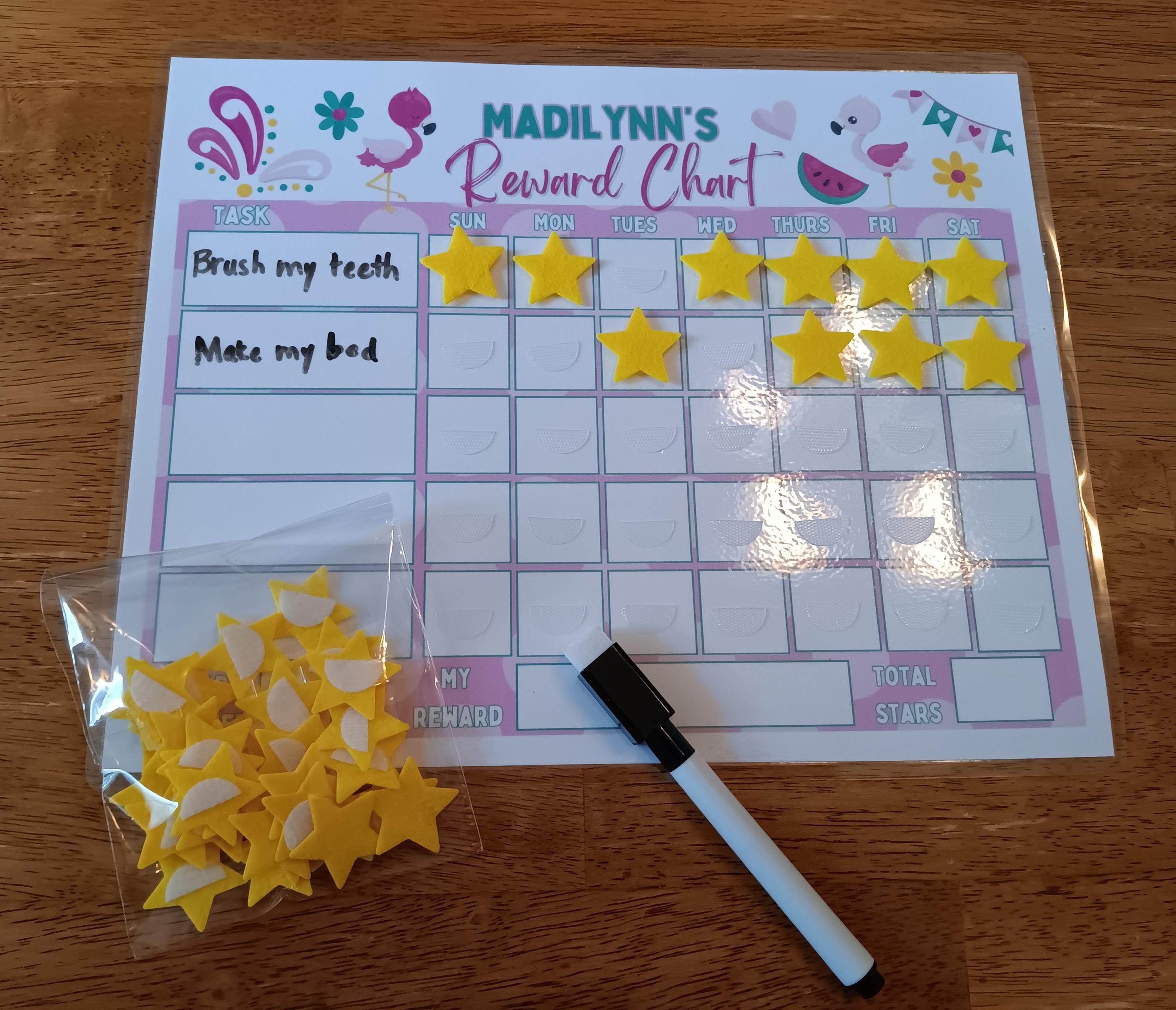 Personalized Reward Chart for Kids, Behavior Management, Chore Chart ...