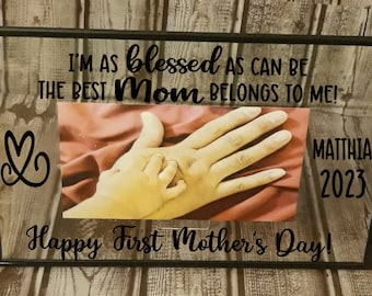 Mothers Day Gift For Mom| Best Mom| First Mother's Day Gift |Mom Frame| New Mom Gift| I'm Blessed As Can Be|1st Mother's Day Frame Gift