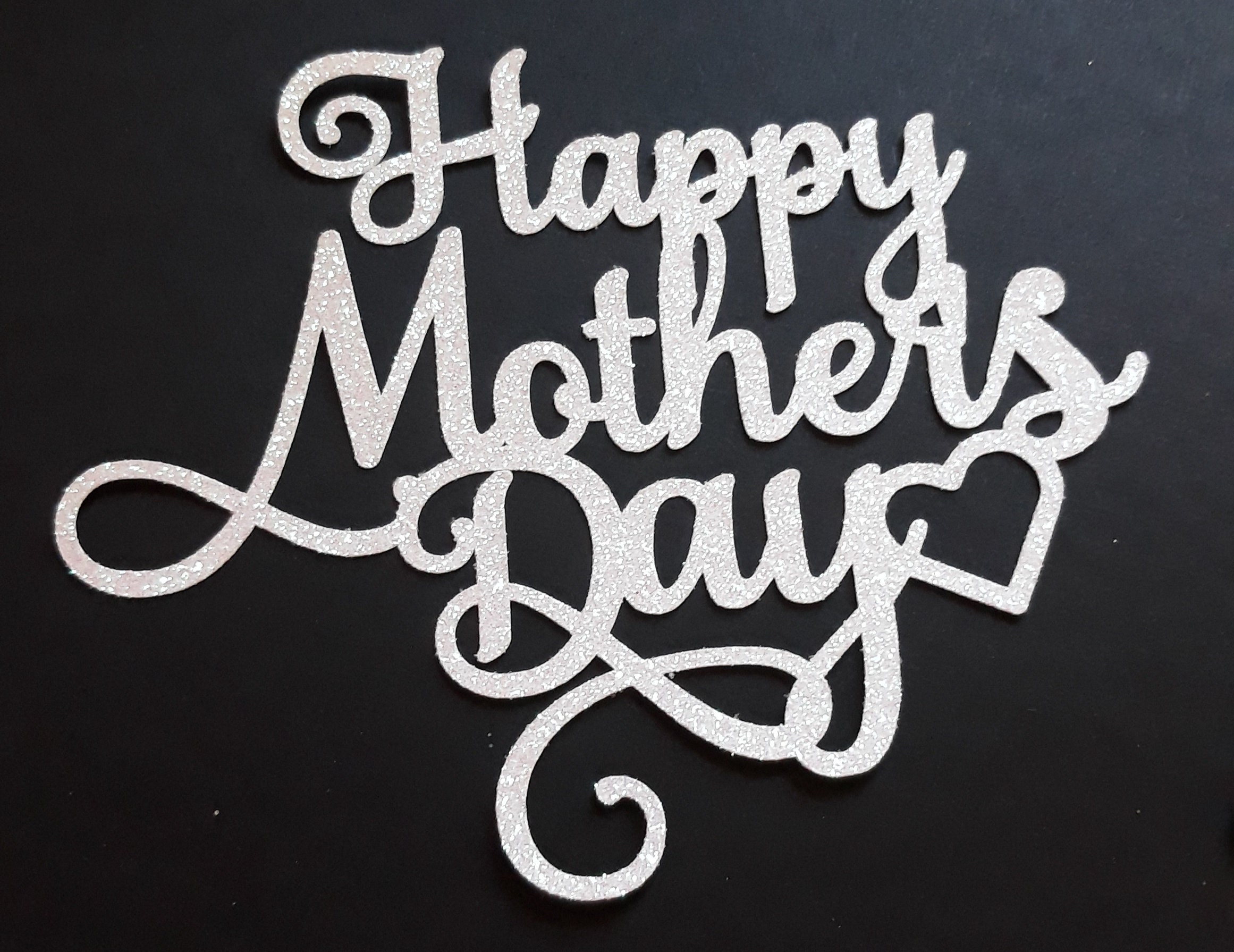 Mother's Day Toppers Treat Toppers Cardstock Toppers Breakable Heart