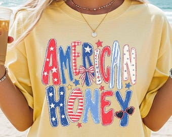 4th of July Shirt Patriotic Shirt USA Summer Beach Graphic Tee Coquette Country Girl Gift Independence Day Fireworks Shirt Country Concert