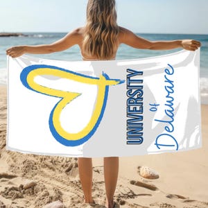 Custom College Beach Towel | College Merch | Bed Party | Graduation Gift | Dorm Essentials | Senior Gift | College Grad Gift | Class of 2026