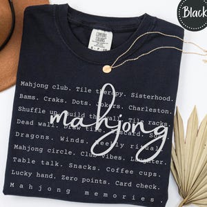 Mahjong Shirt Mahj Sayings Definition Comfort Colors Mahjong Tshirt Gift Mahjong Tee Party Wear Apparel Sweater Girls Night Custom Mahjong Club