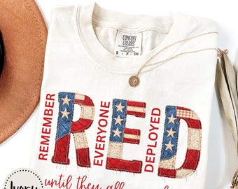 RED Friday Shirt Comfort Colors® Onthoud iedereen ingezet T-shirt Militair vriendin moeder echtgenoot vrouw ondersteuning familie veteraan cadeau