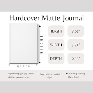 Personalized Name Journal Coquette Girly Notebook Tween Daughter Birthday Gift Hard Cover Journal Lined Pages Custom Journal Preppy Journal image 4