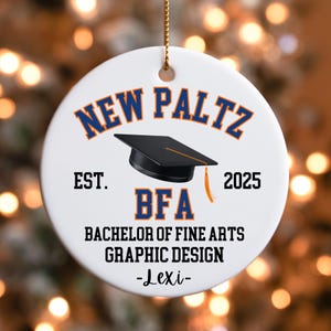 Custom College Graduation Ornament | Graduation Party Gift | College Bed Party | Roommate Gift | University Ornament | Custom College Merch