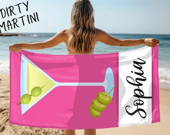 Toalla de playa personalizada, para viaje de chicas, para damas de honor, para despedidas de soltera, con nombre, para Aperol Spritz, para Espresso Martini, para margaritas, para limonada, para bebidas especiales.