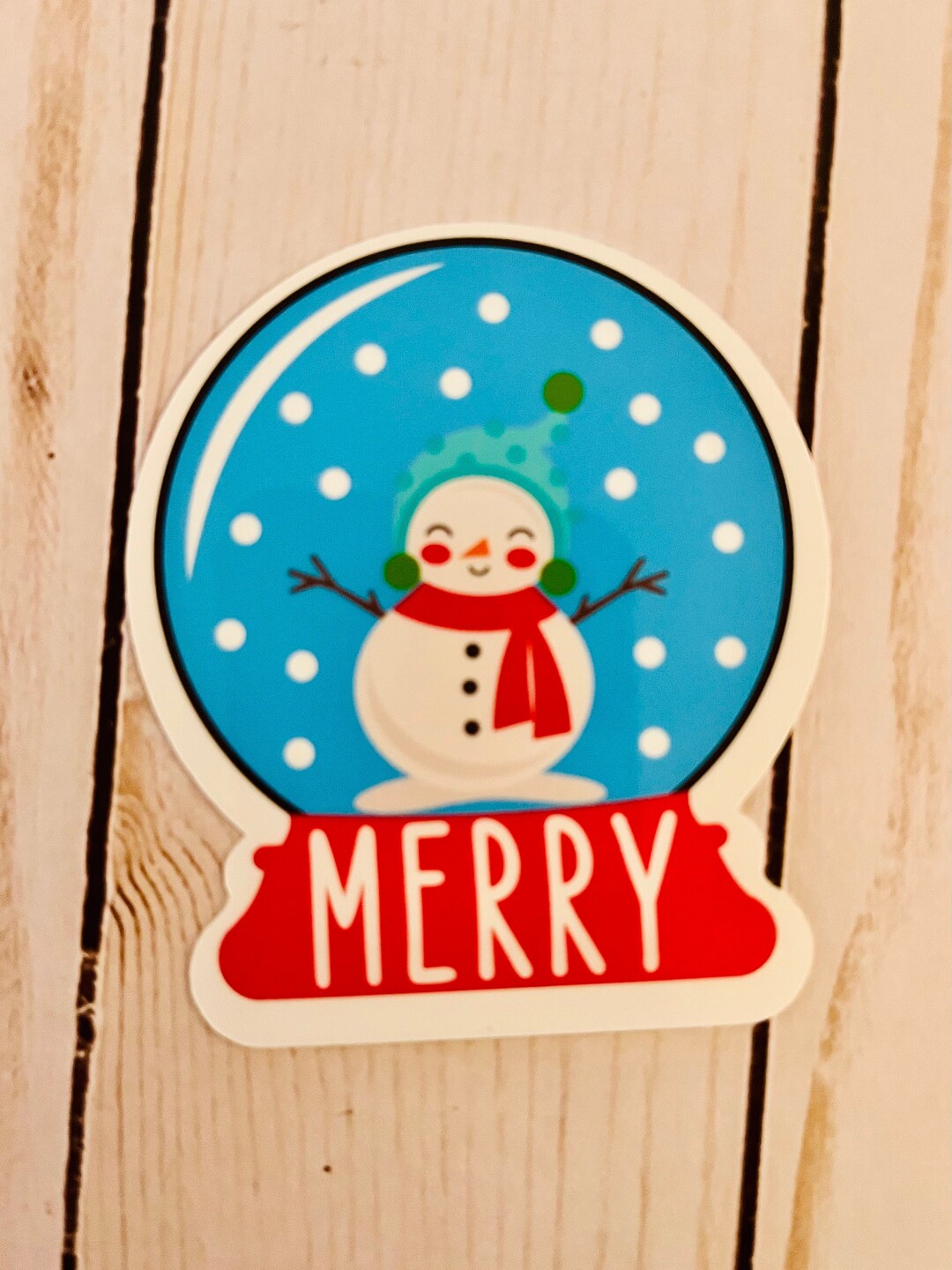 Snow Globe Sticker Laptop Sticker Water Bottle Sticker Etsy