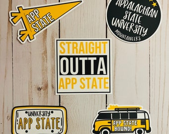 APPALACHIAN STATE UNIVERSITY Sticker Pack | Laptop Sticker | College Sticker | Water Bottle Sticker | Graduation| Custom Waterproof Sticker