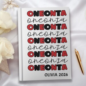 Custom College Merch Notebook Graduation Gift For Her Roommate Gift Dorm Essentials Bed Party College Acceptance University Journal