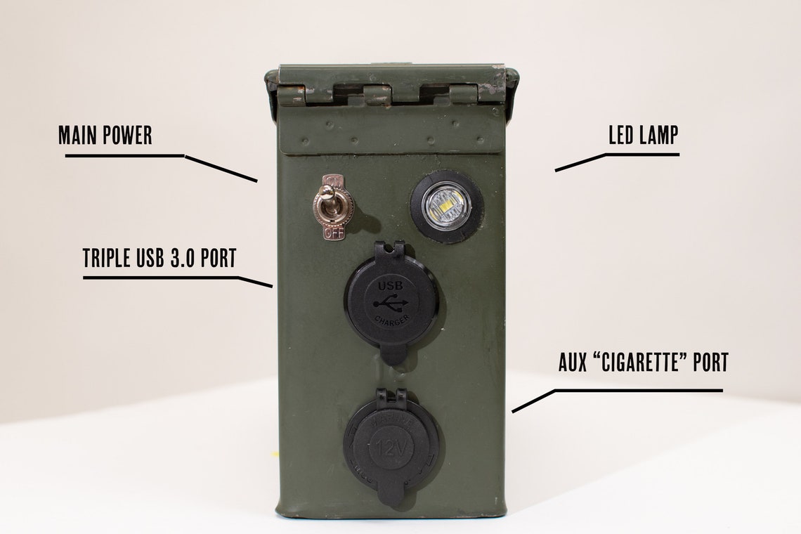 Solar Compatible 12v Ammo Can Battery Box Etsy