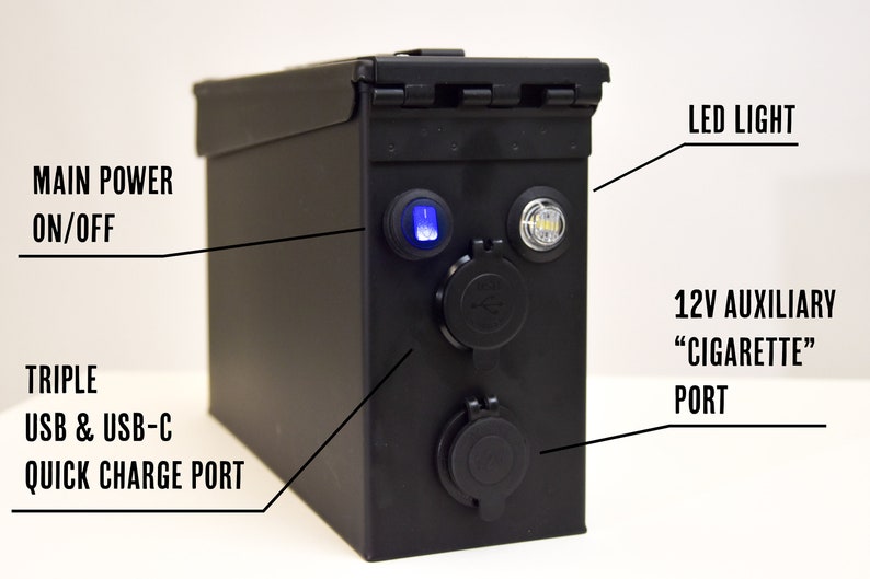 12v Solar Compatible Lithium Ammo Can Battery Box Etsy