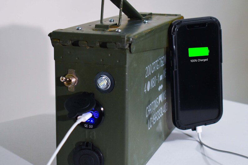 Solar Compatible 12v Ammo Can Battery Box Etsy