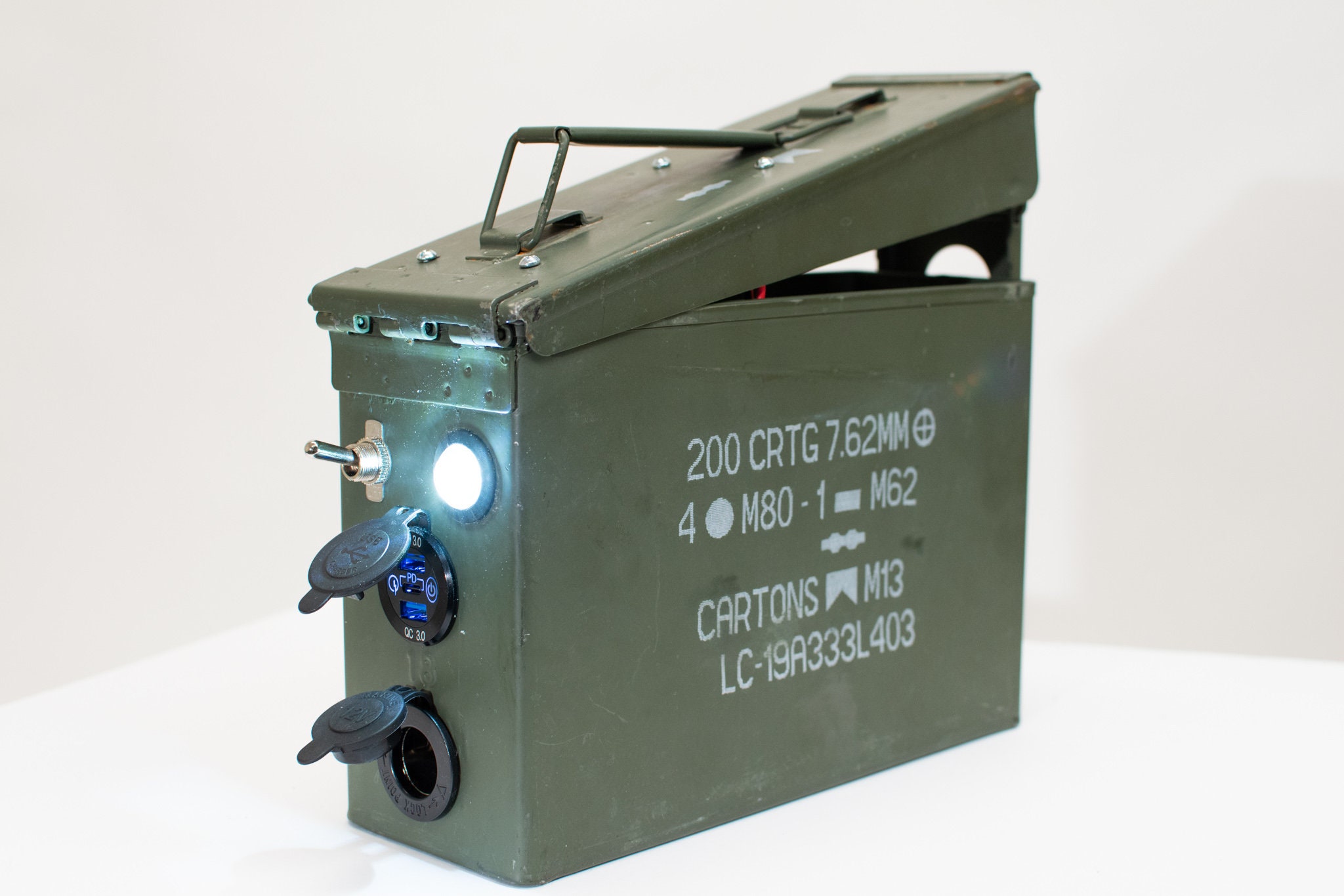 Solar Compatible 12v Ammo Can Battery Box Etsy Canada