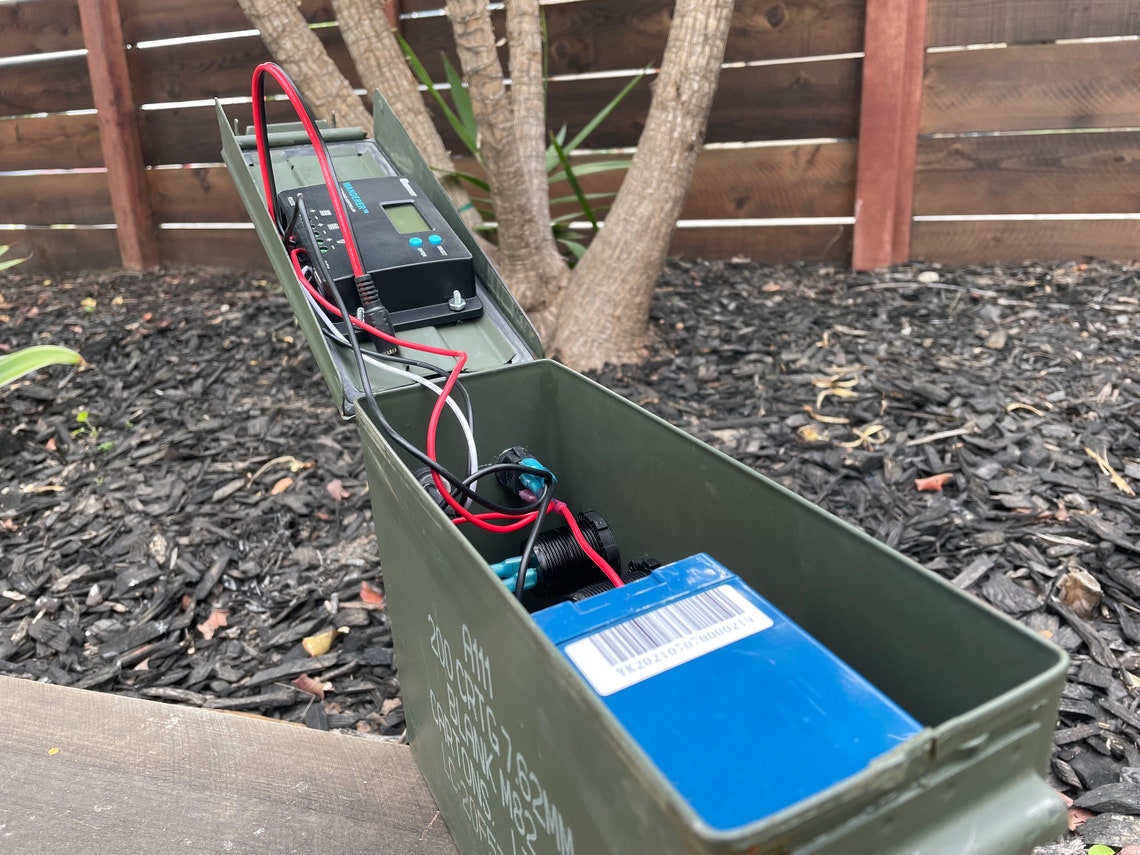 12v Lithium Ammo Can Battery Box W/ Bluetooth Speaker Etsy