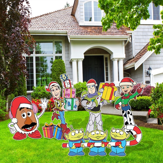 Christmas Toy Story Decoration Indoor Outdoor 4mm Coroplast Corrugated Plastic Cutout Lawn/Yard Sign Home/Garden Decor Event Holiday & Party