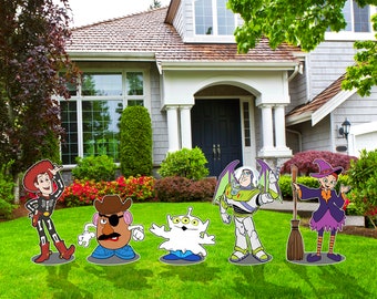 Halloween Toy Story Decoration Indoor Outdoor Coroplast Corrugated Plastic Cutout Lawn/Yard Sign Home/Garden Decor Holiday Birthday Party