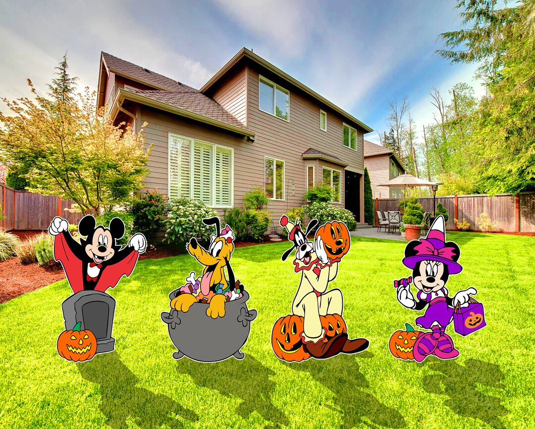 Disney Trickortreat Halloween Characters, Mickey, Minnie, Goofy, and