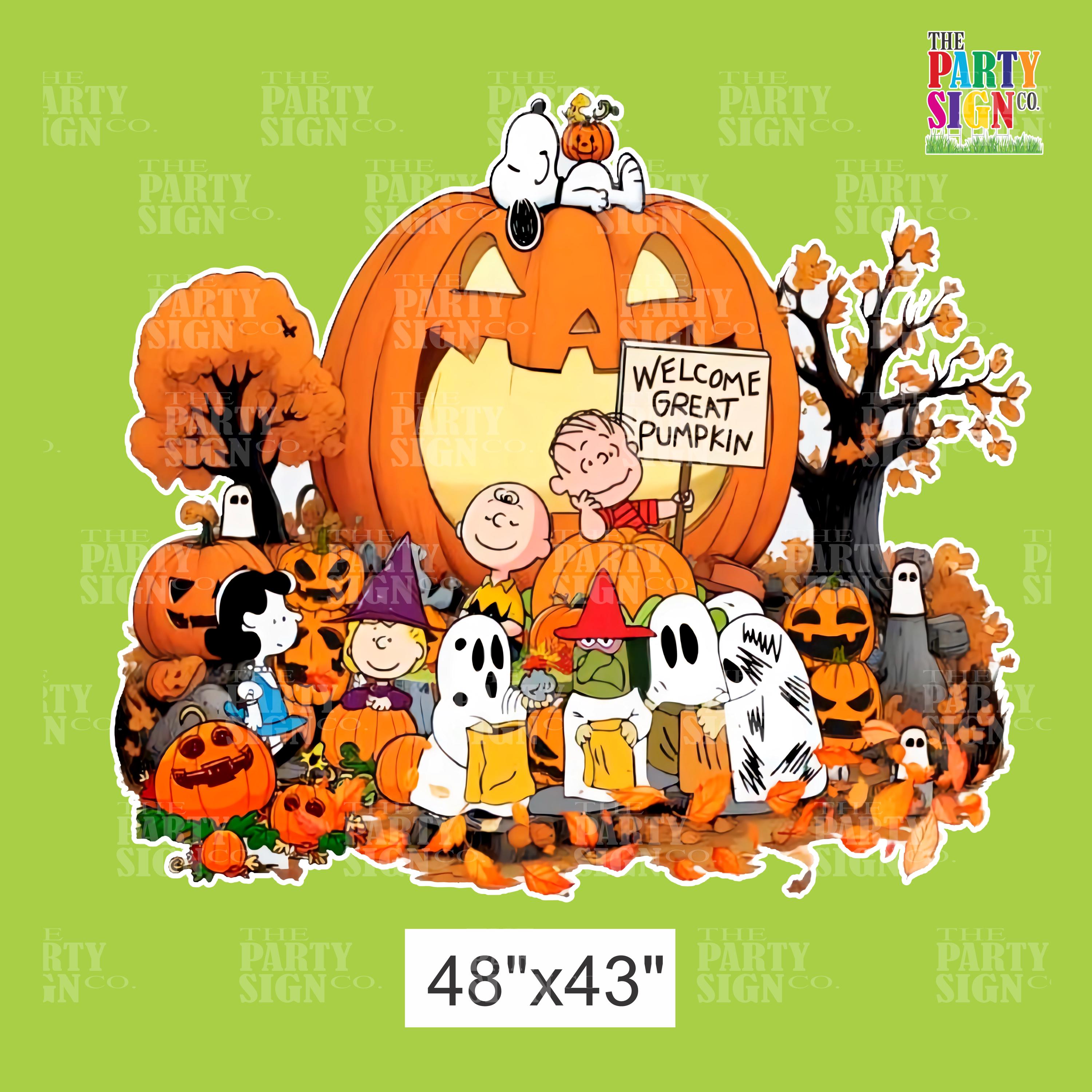Halloween GREAT PUMPKIN Decoration Indoor Outdoor Coroplast Corrugated ...